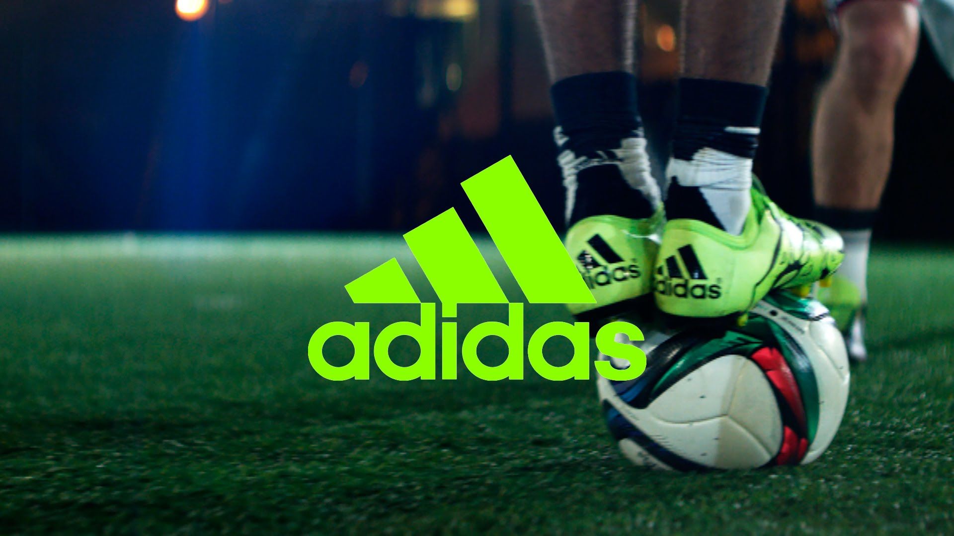 Logo Adidas verde calcio, tre strisce, 1920x1080 Full HD 1080p, PC