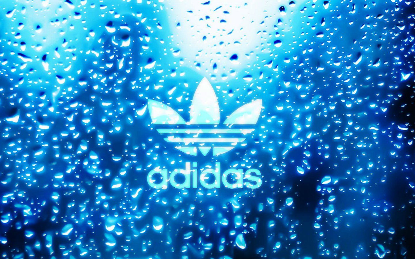 Logo Adidas gocce d'acqua blu, abbigliamento sportivo, 1440x900 HD, MacBook Pro
