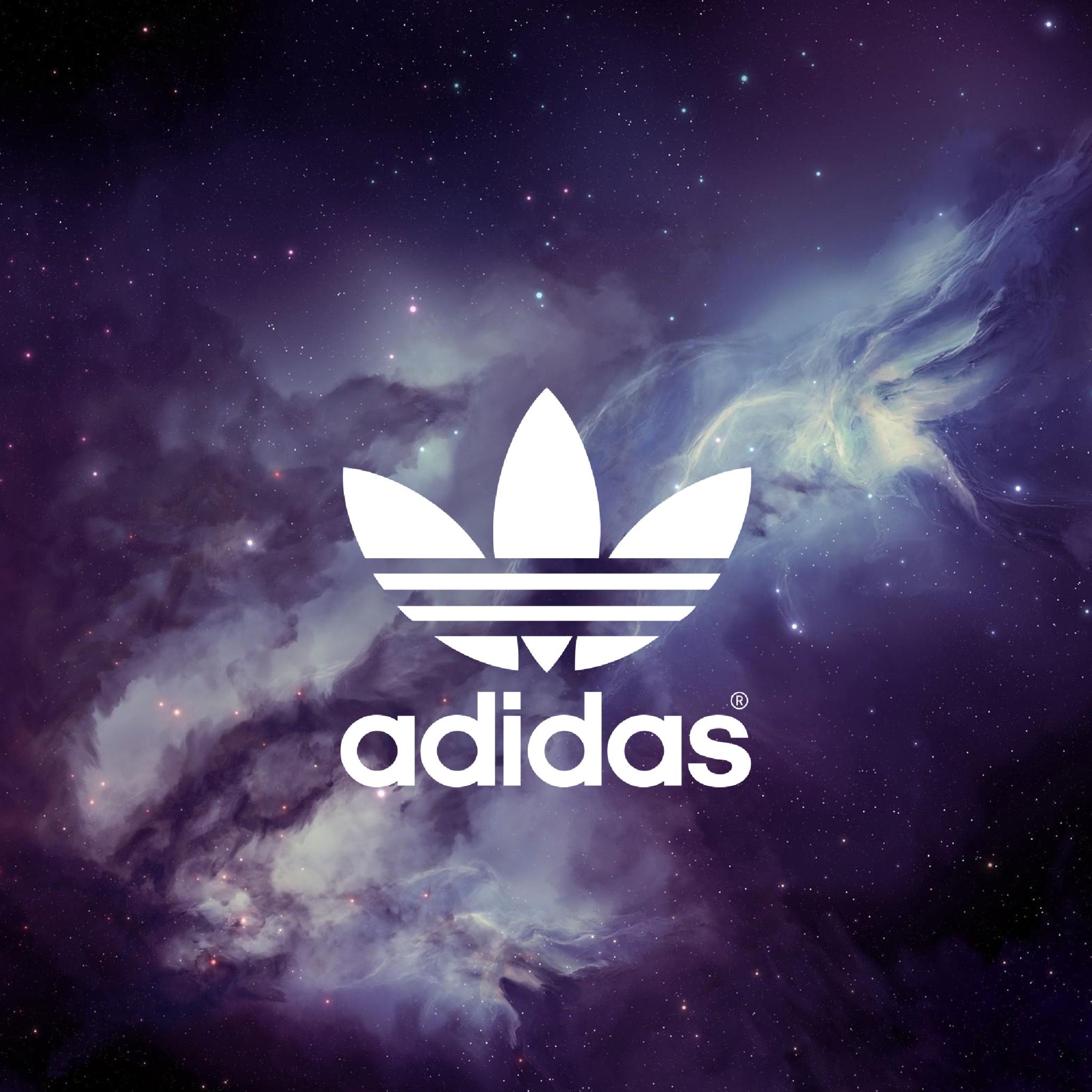 Logo Adidas galassia viola, 2048x2048 2K, iMac