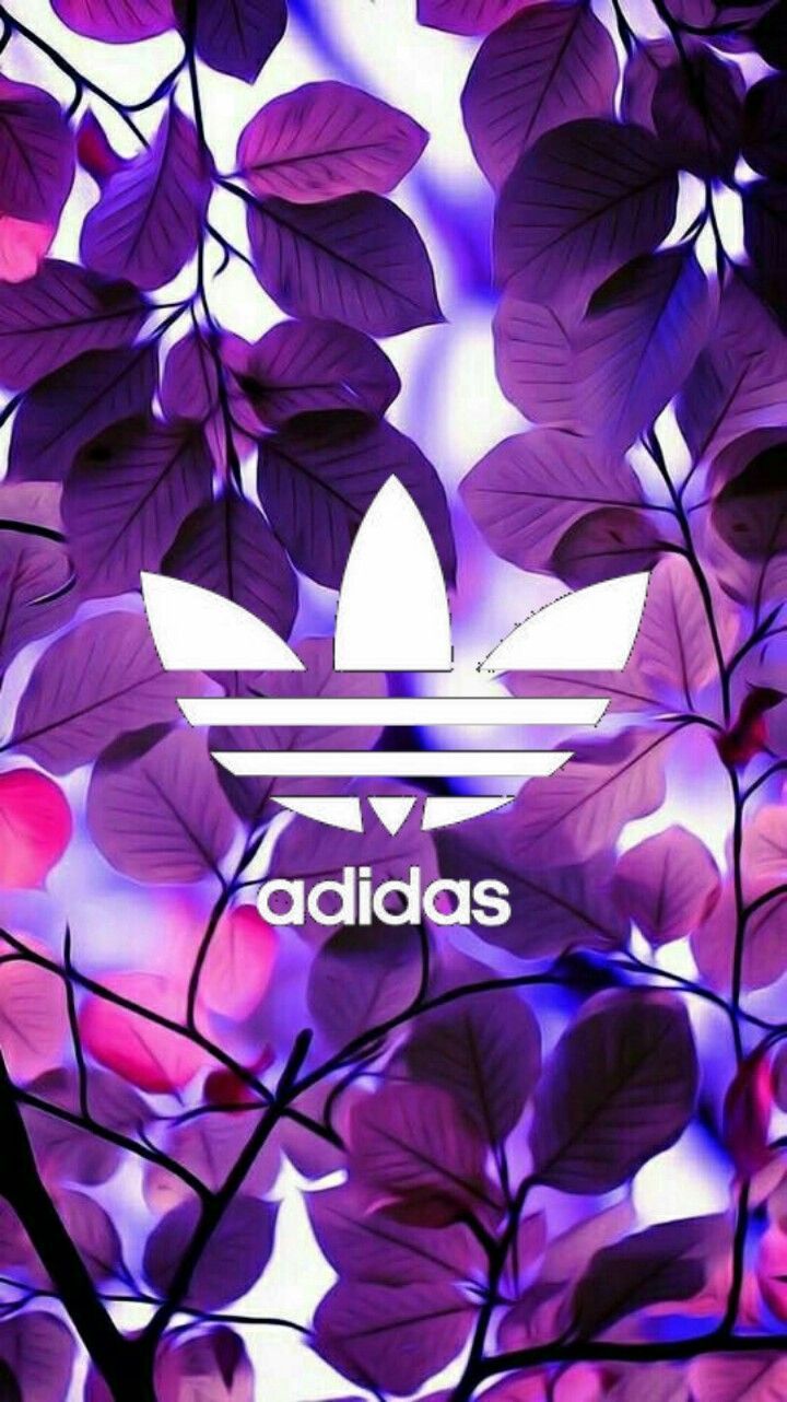 Logo Adidas foglie viola, 720x1282 Verticale, Android