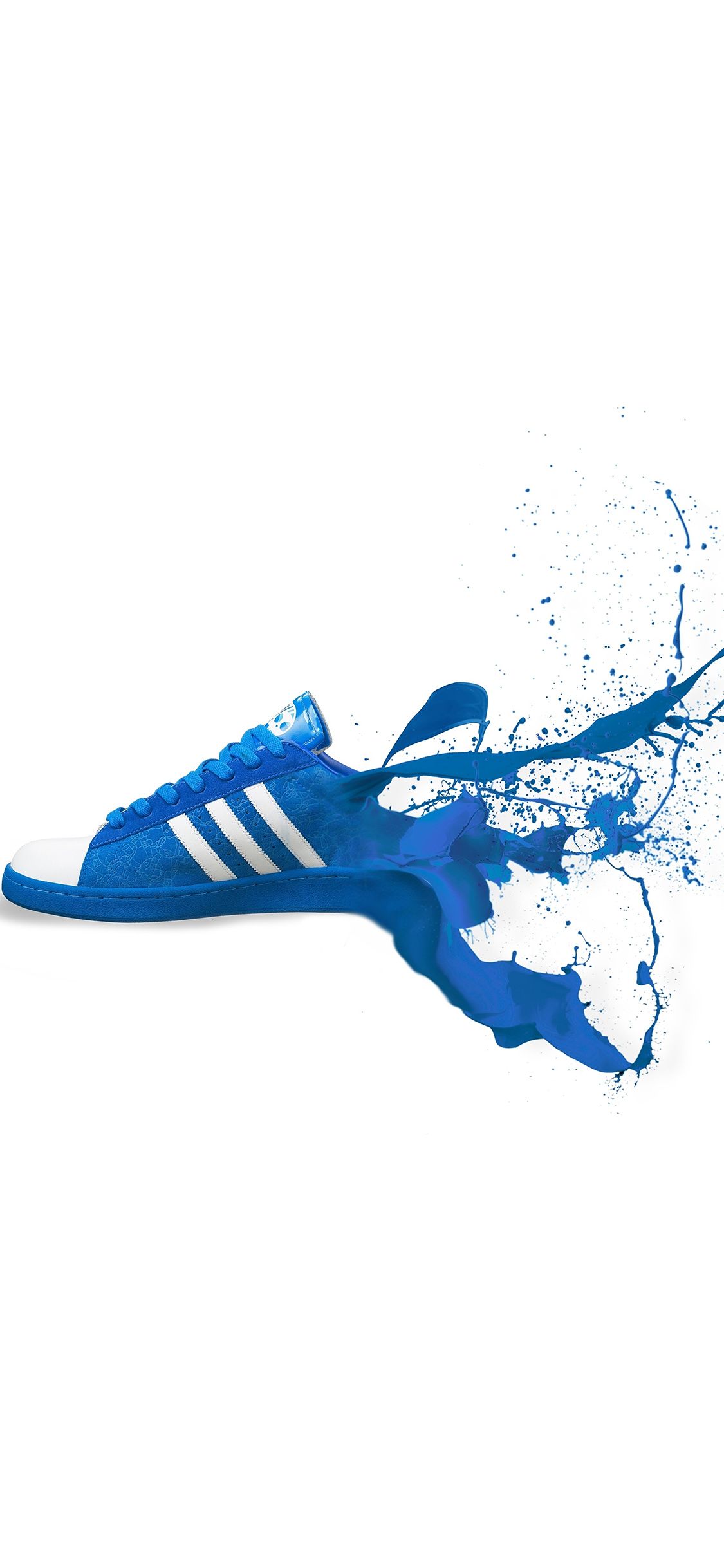Scarpa Adidas blu splash, 1125x2436 Verticale, iPhone