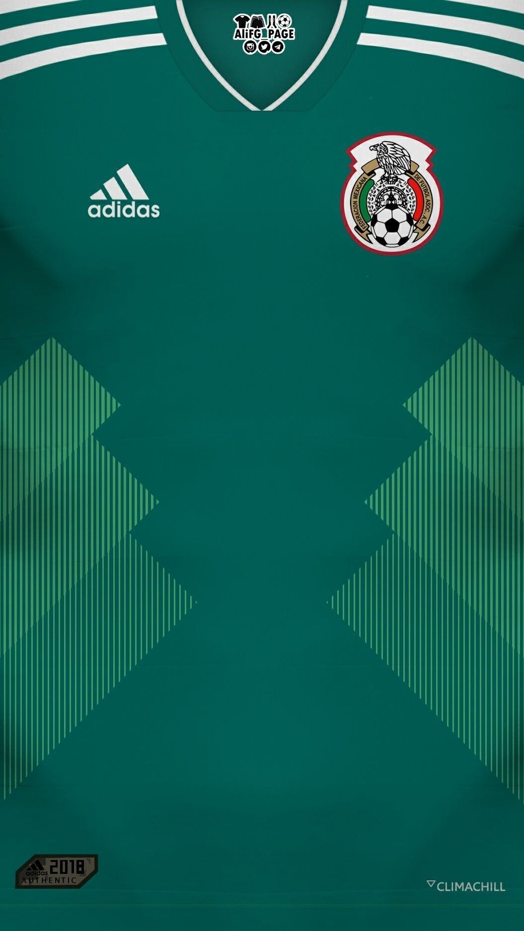 Maglia calcio Adidas Messico verde, El Tri, 1055x1875 Full HD Verticale, Smartphone