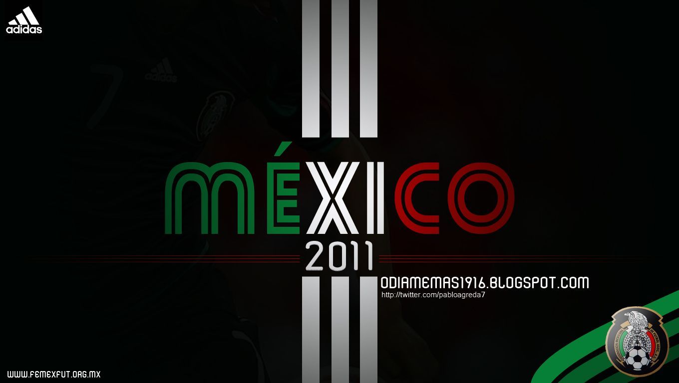 Logo Adidas Messico calcio, 1360x768 HD, Desktop
