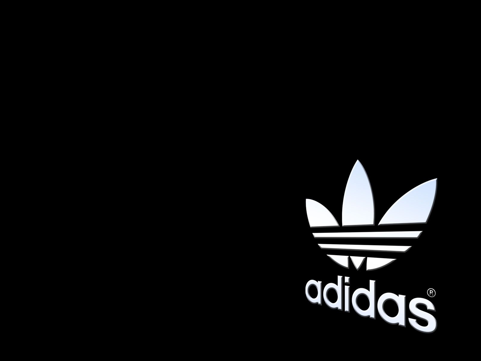 Logo Adidas blu sfondo nero, 1920x1080 Full HD 1080p, PC