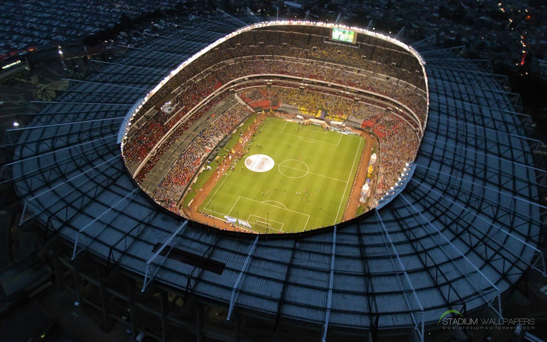 Stadio calcio vista aerea notturna, 1920x1200 WUXGA, Desktop