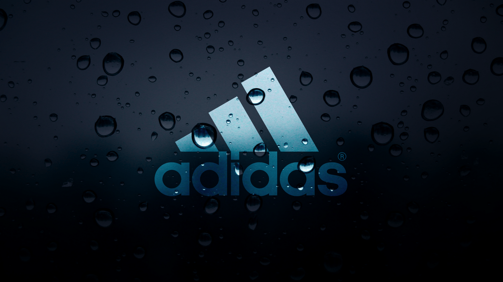 Logo Adidas gocce d'acqua, abbigliamento sportivo, 1600x900 HD, Desktop