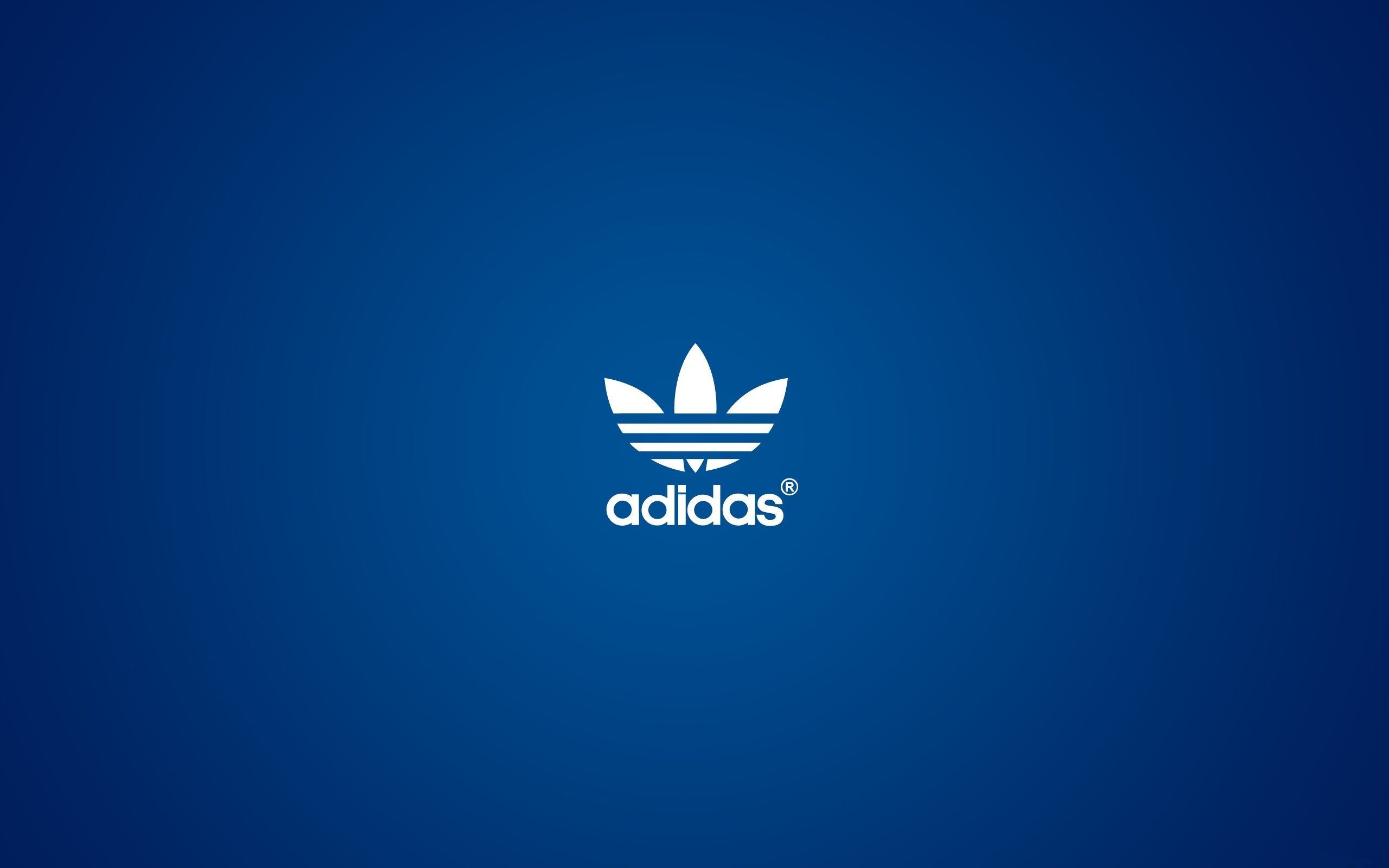 Logo Adidas su blu, 2560x1600 WQXGA, Desktop