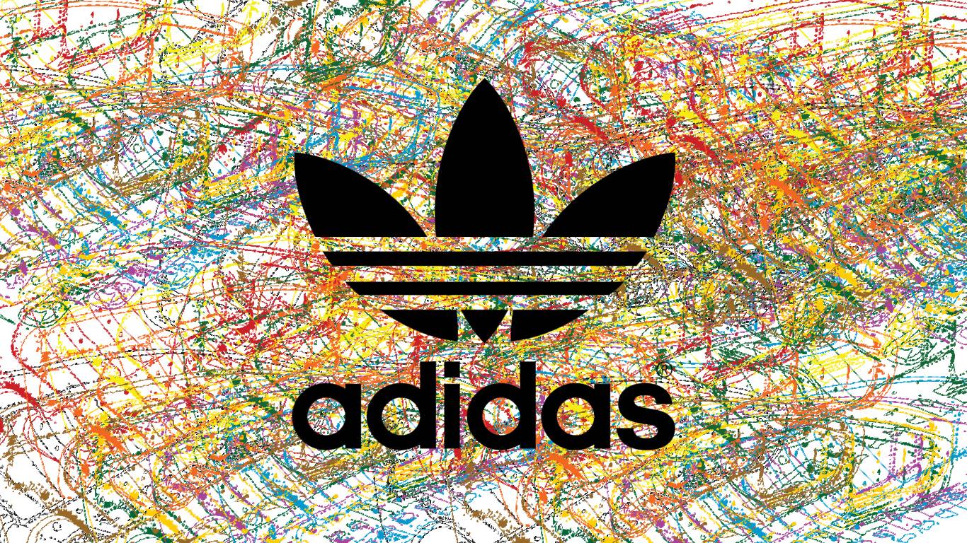 Logo Adidas blu astratto, 1920x1200 Full HD+ WUXGA, Notebook