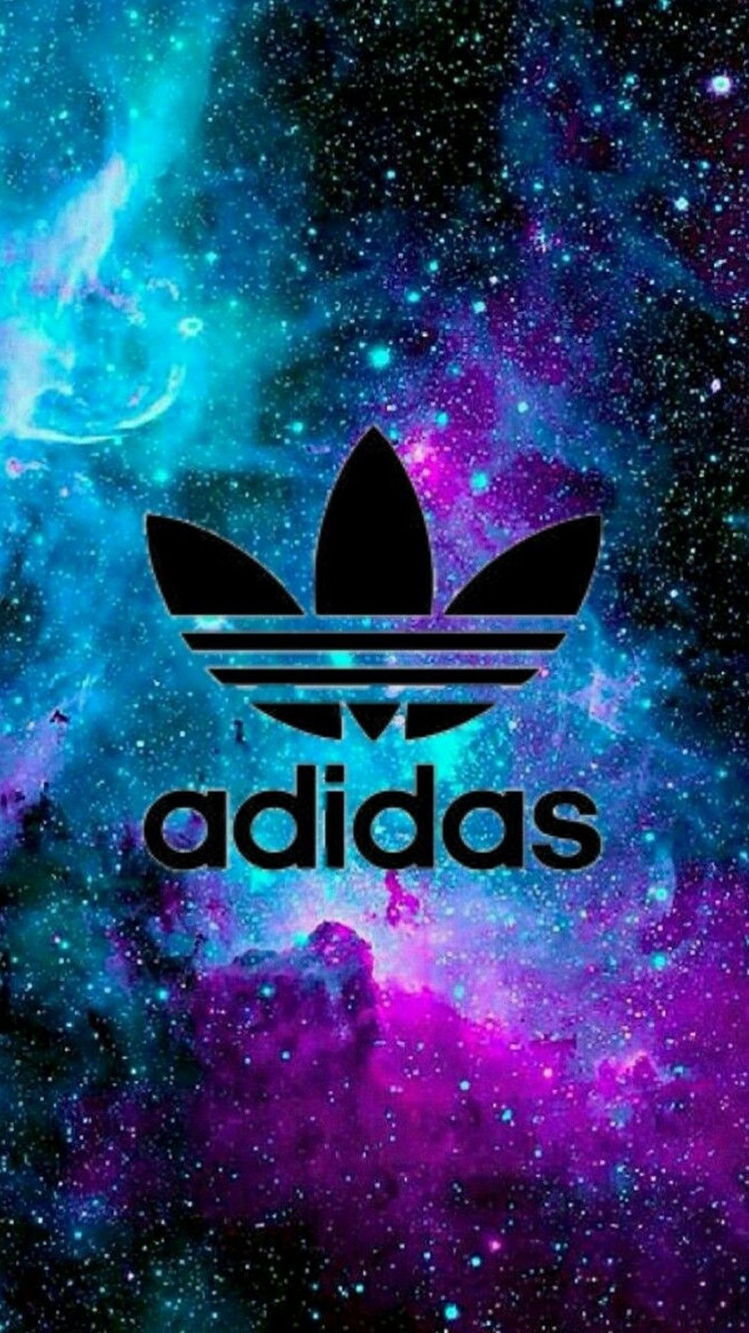 Logo Adidas galassia colorata, tre strisce, 1080x1920 Verticale, Telefono