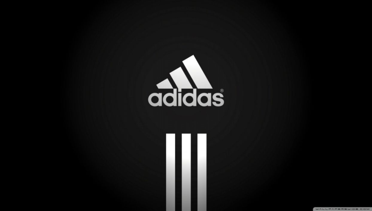 Logo Adidas bianco nero, tre strisce, 1243x706 HD, PC