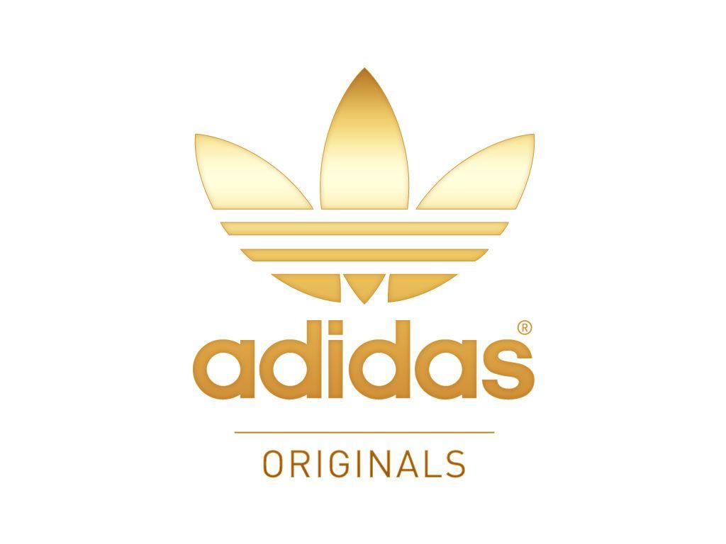 Logo Adidas Originals dorato, 1024x768 HD, Desktop
