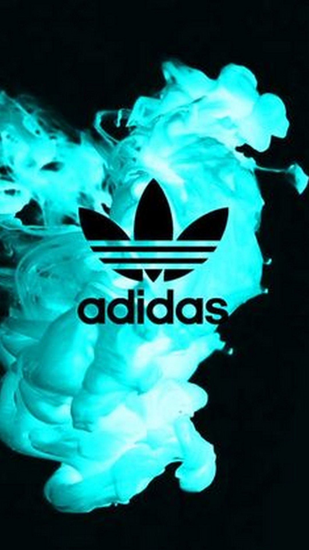 Logo Adidas fumo turchese, 1080x1920 Verticale, Samsung Galaxy
