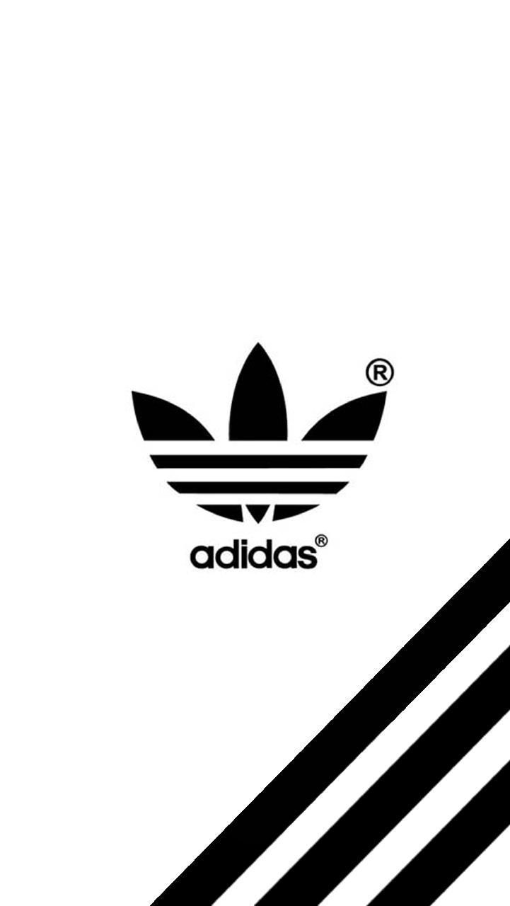 Logo Adidas trifoglio bianco nero, 721x1280 Verticale, Telefono