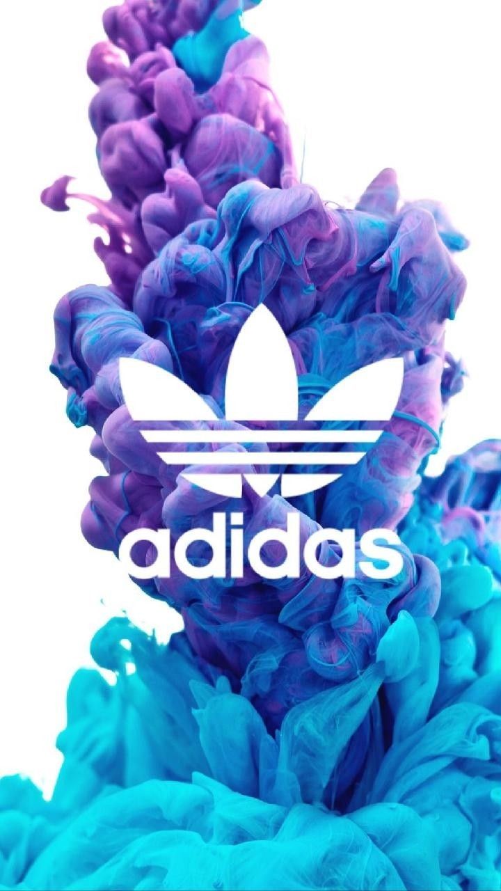 Logo Adidas fumo colorato, 720x1280 Verticale, Mobile