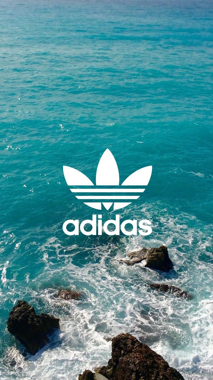 Logo Adidas texture verde acqua, 720x1280 Full HD Verticale, Smartphone