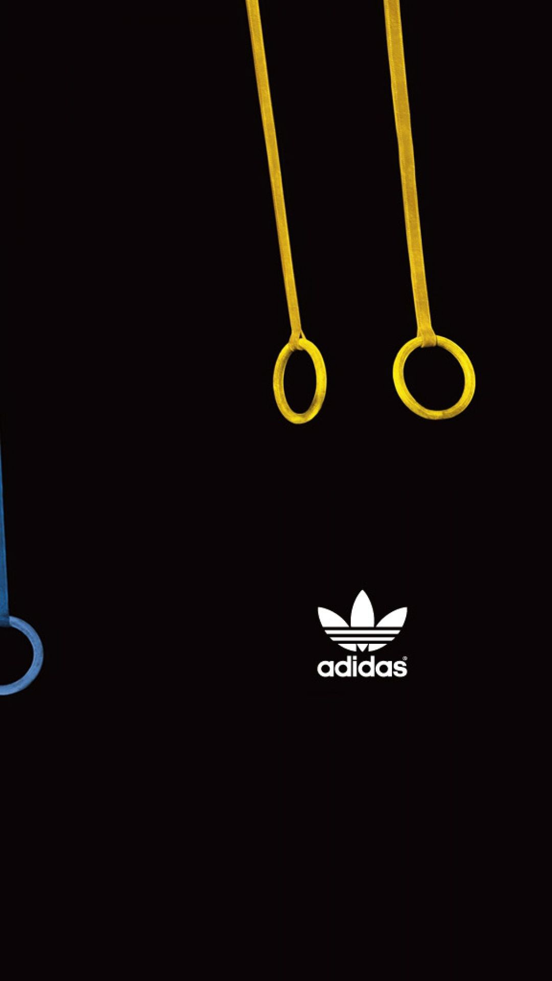 Logo Adidas sfondo nero, 1080x1920 Verticale, Mobile