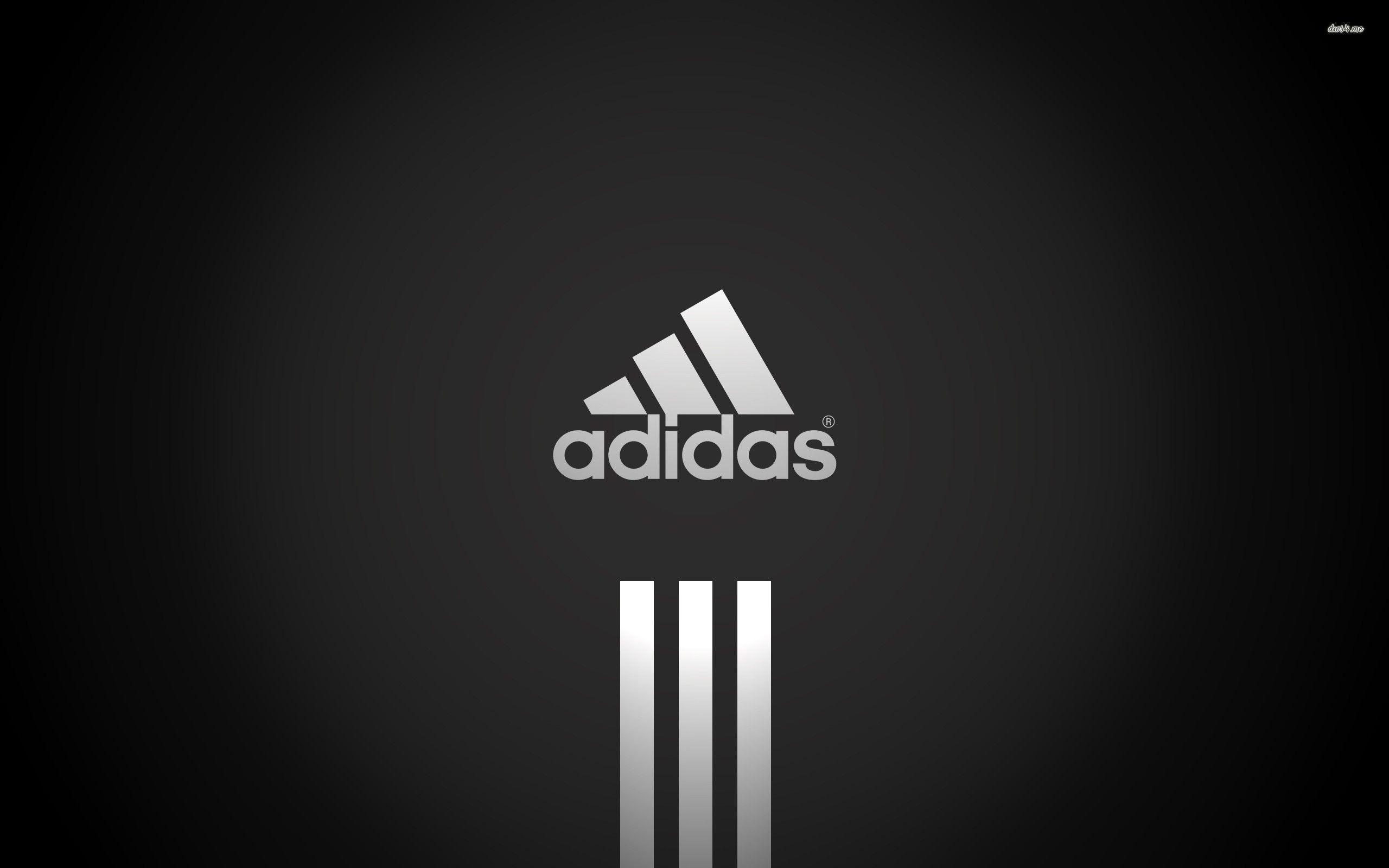 Logo Adidas nero e bianco, 2560x1600 2K, Desktop