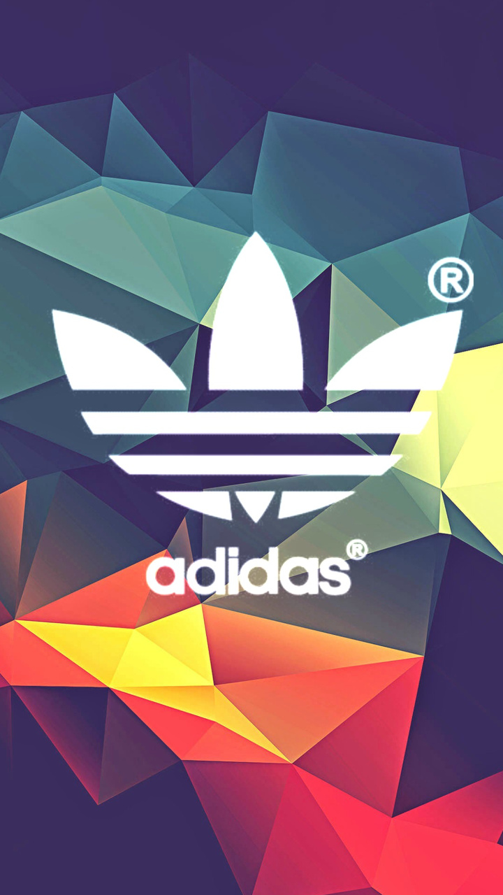 Logo Adidas Originals sfondo colorato, 726x1280 Full HD Verticale, Smartphone