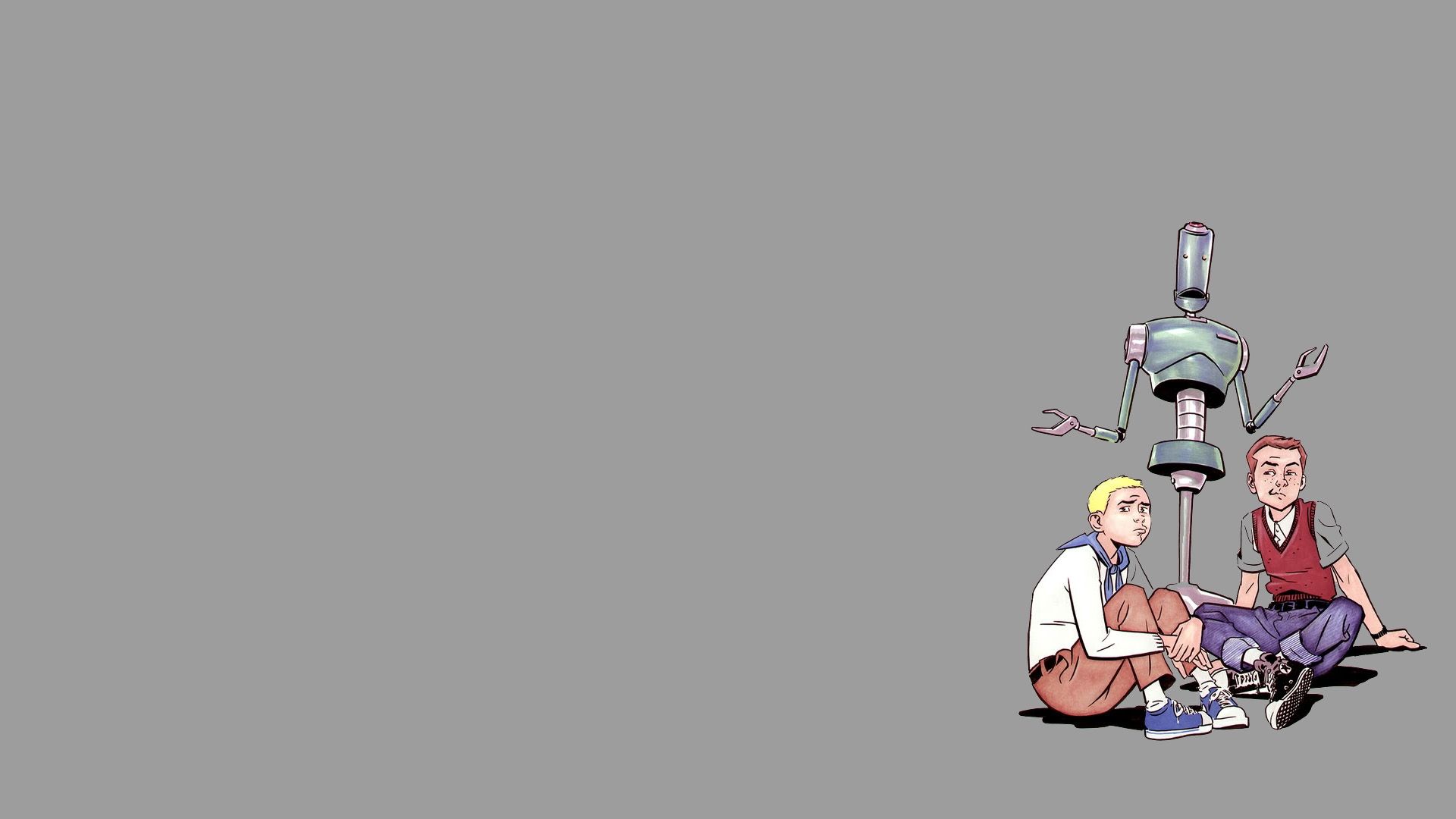 Robot animato in stanza caotica, 3000x2250 2K+, Monitor Gaming