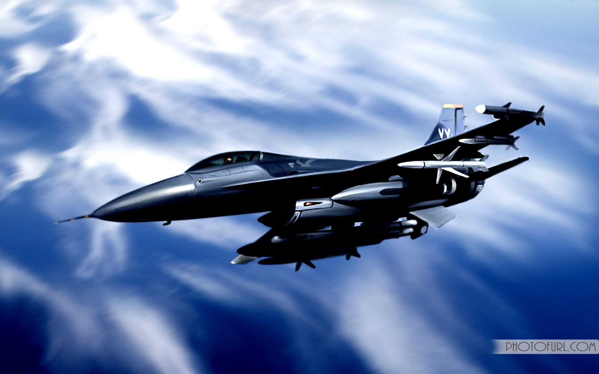 Aereo caccia nero nel cielo, 1920x1200 WUXGA, Desktop