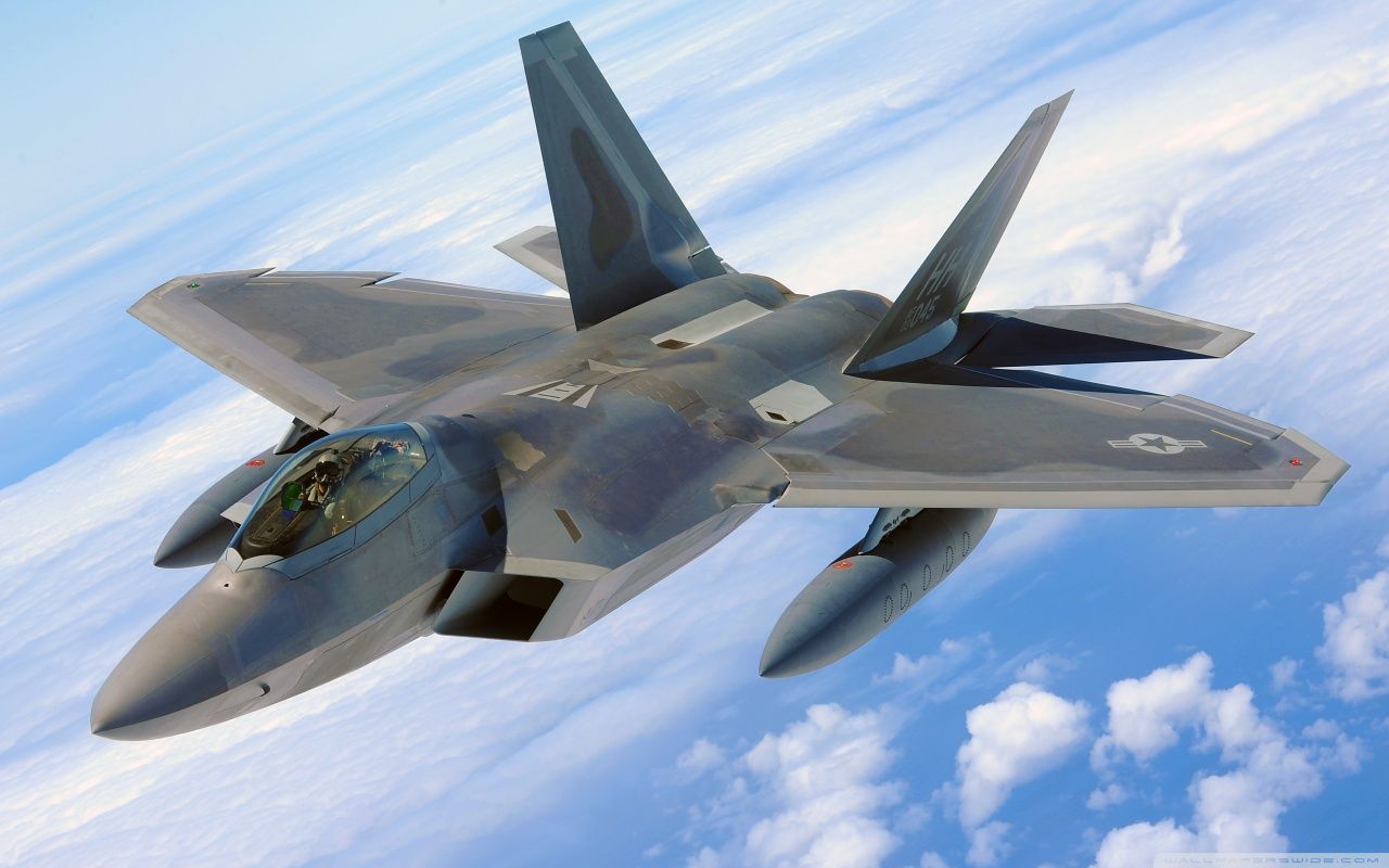 Caccia militare F-22 Raptor, 1280x800 720p, Laptop