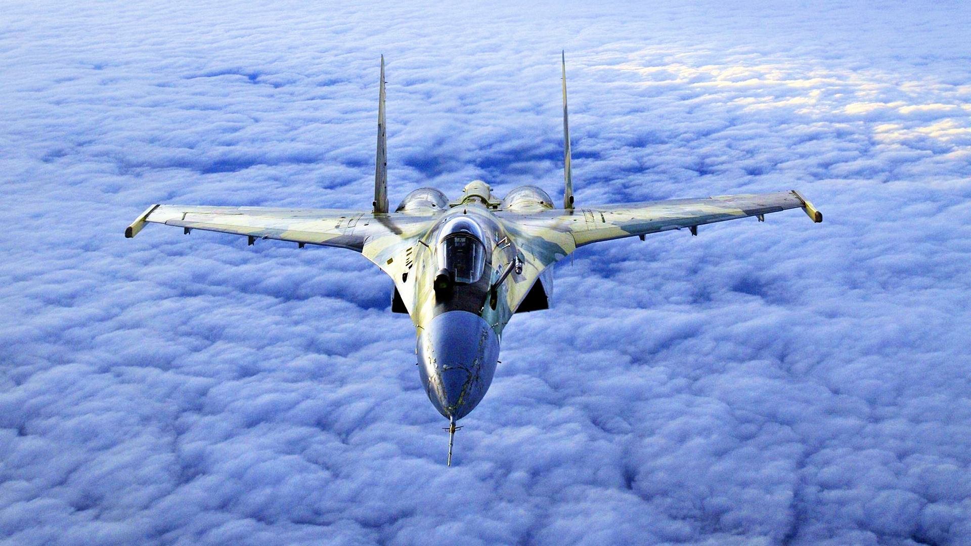 Caccia militare sopra le nuvole, 1920x1080 1080p, Desktop