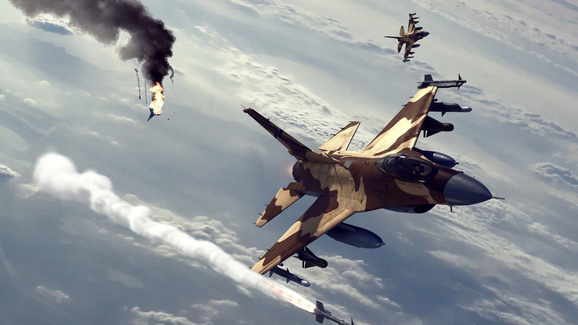 Caccia militari in volo, 1920x1080 1080p, Desktop