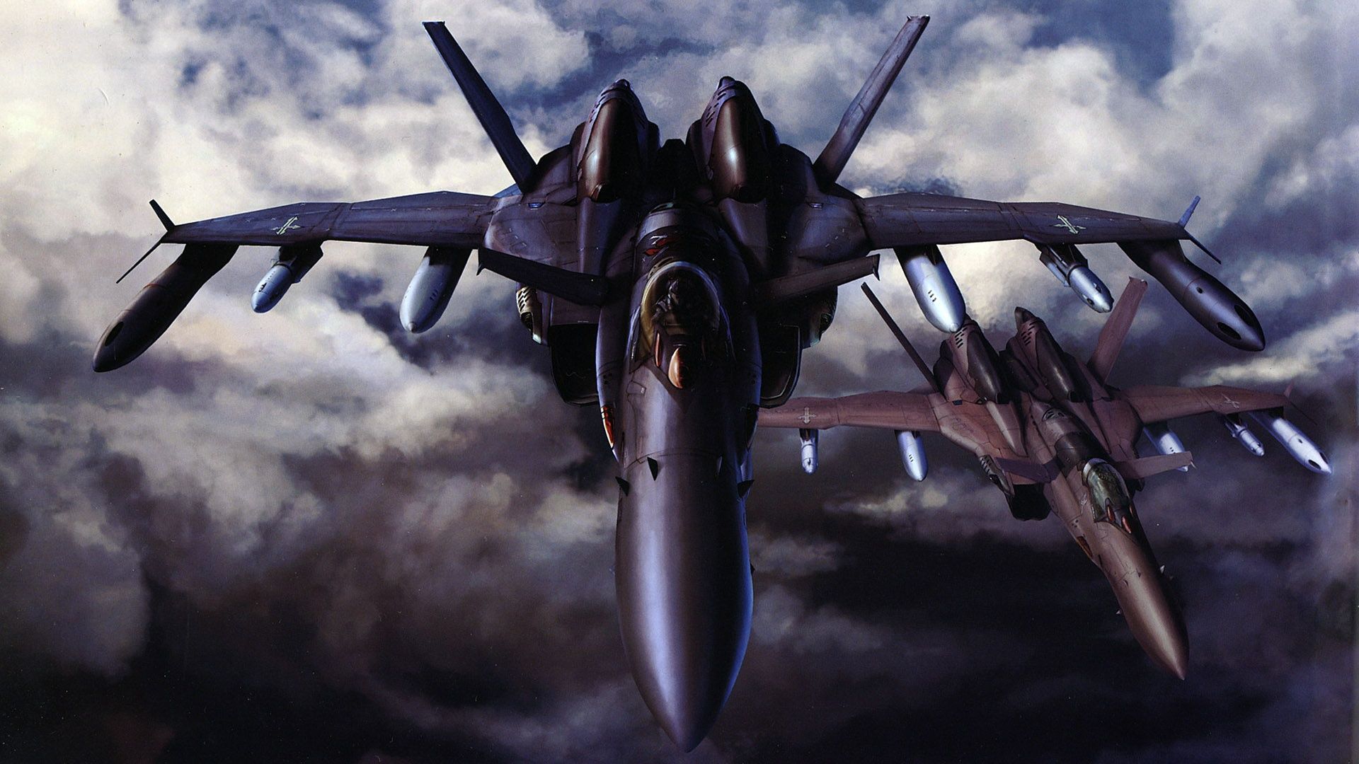 Caccia militari tra nuvole, 1920x1080 Full HD, PC Desktop