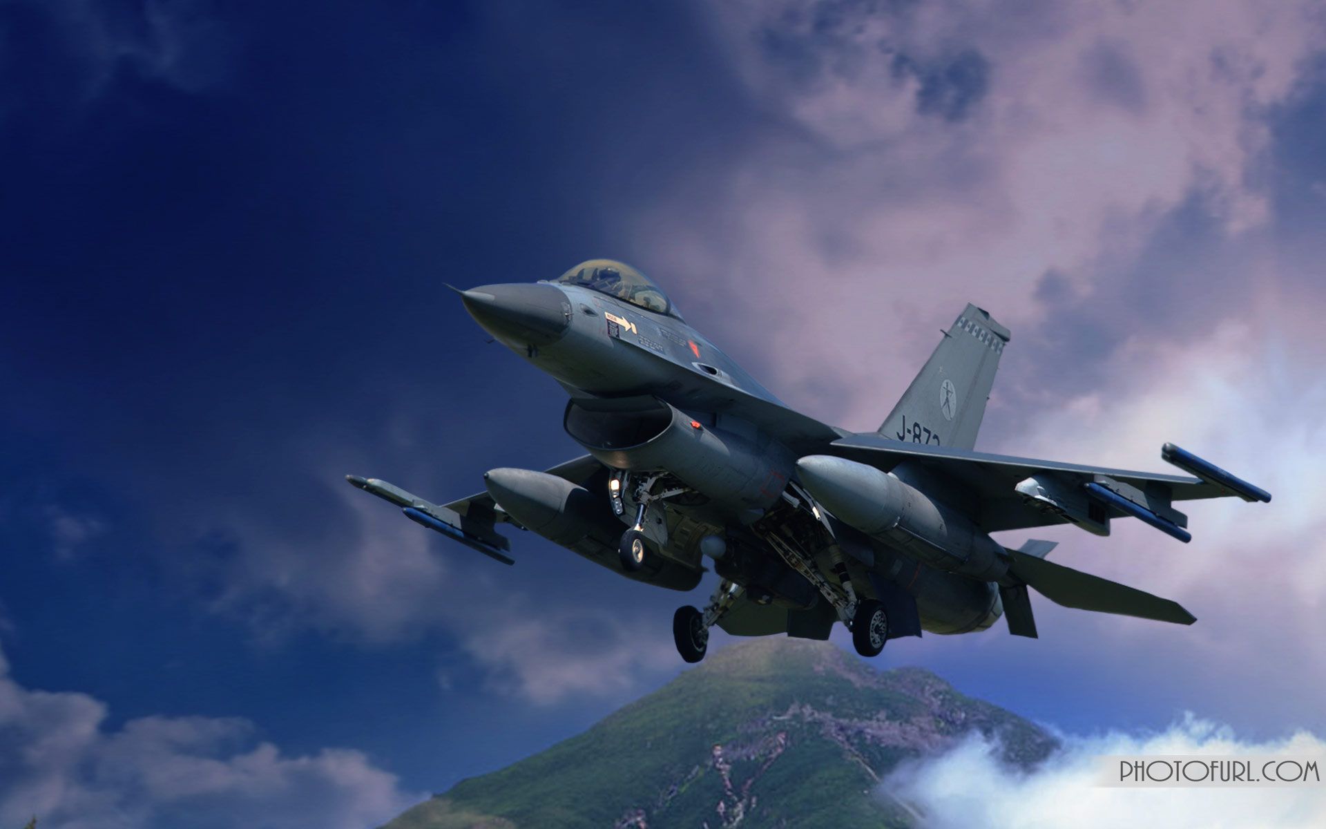 Caccia F-16 in volo, 1920x1200 WUXGA, iMac