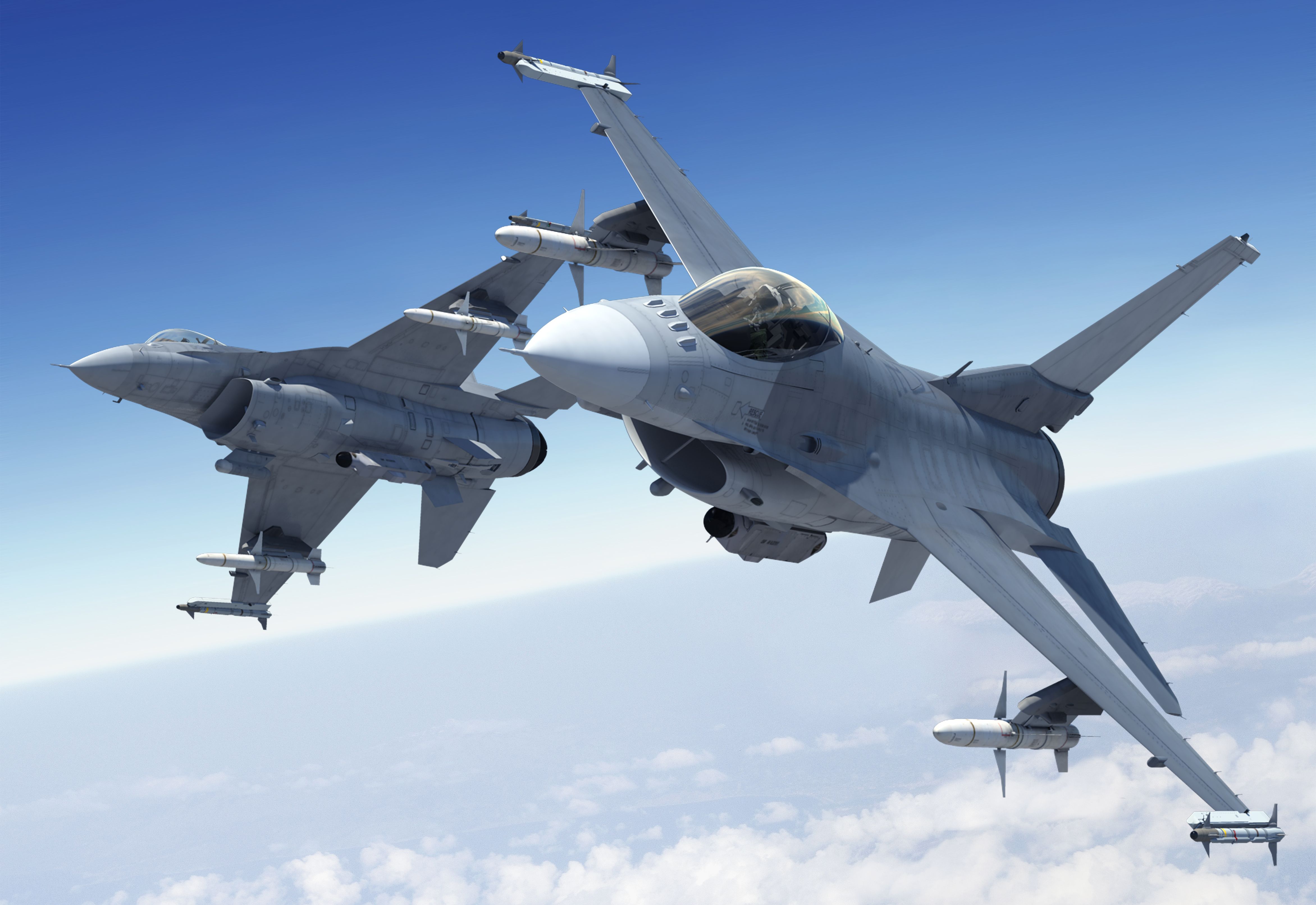 Caccia F-16 in volo, 4688x3225 4K, Desktop 4K