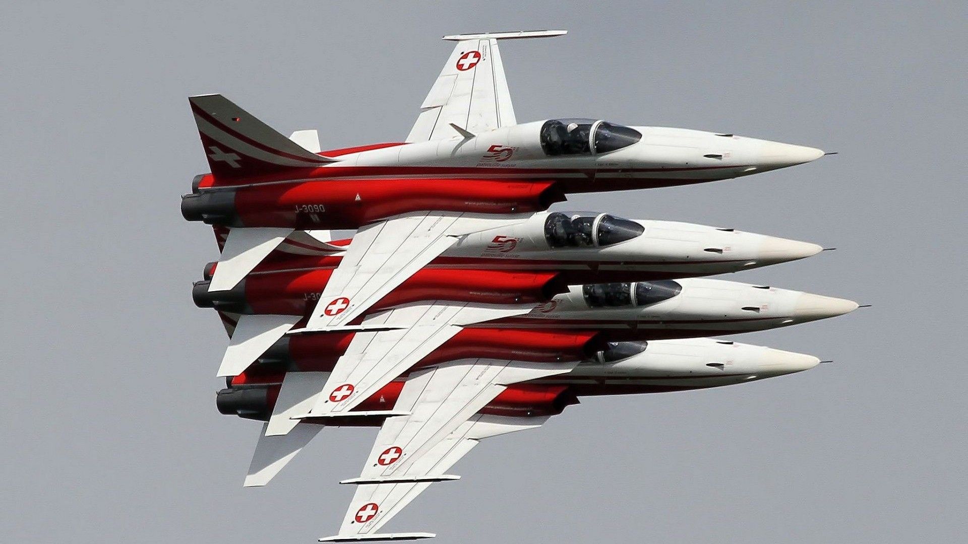 Jet acrobatici bianco rosso, 1920x1080 1080p, PC