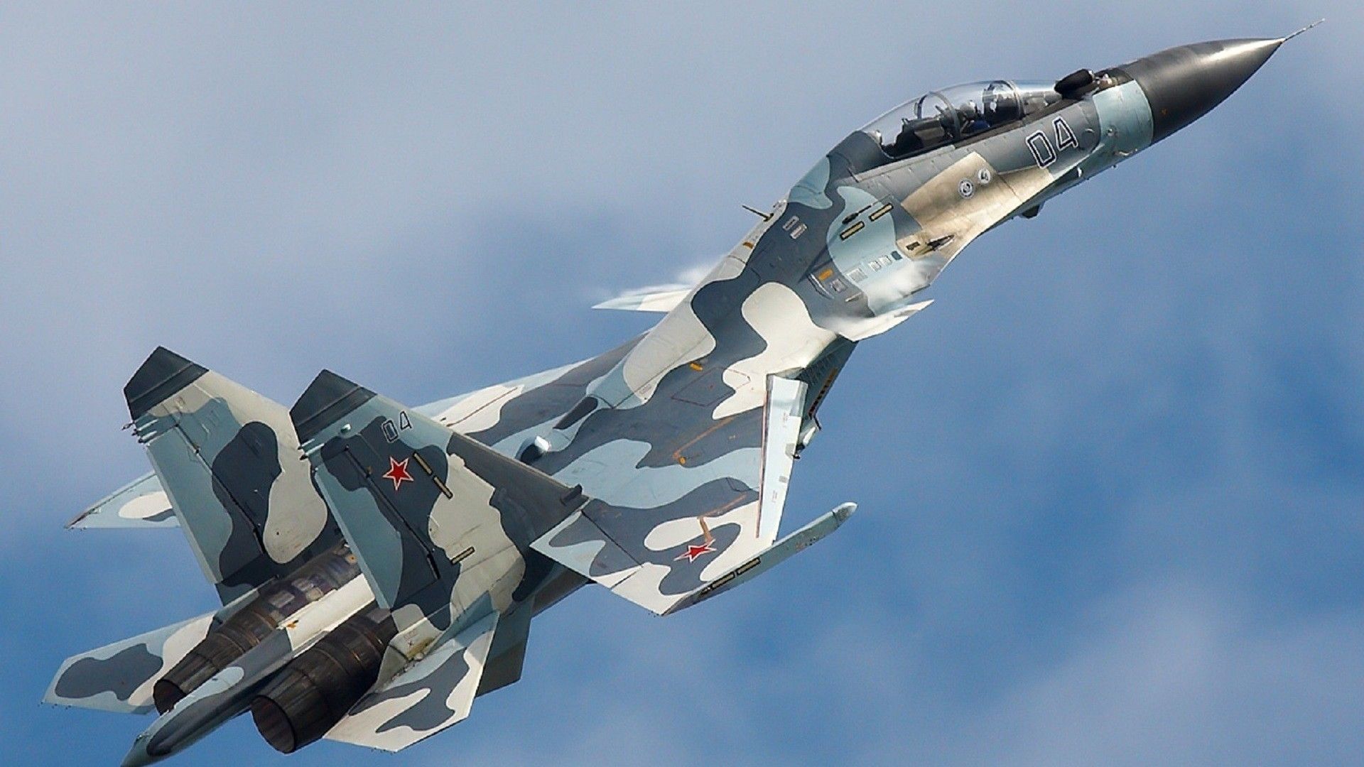 Caccia Sukhoi Su-35 in volo, 1920x1080 Full HD 1080p, PC Desktop