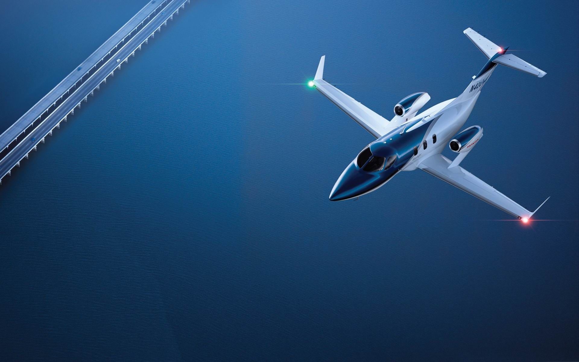 Jet privato bianco su blu, 1920x1200 WUXGA, Desktop