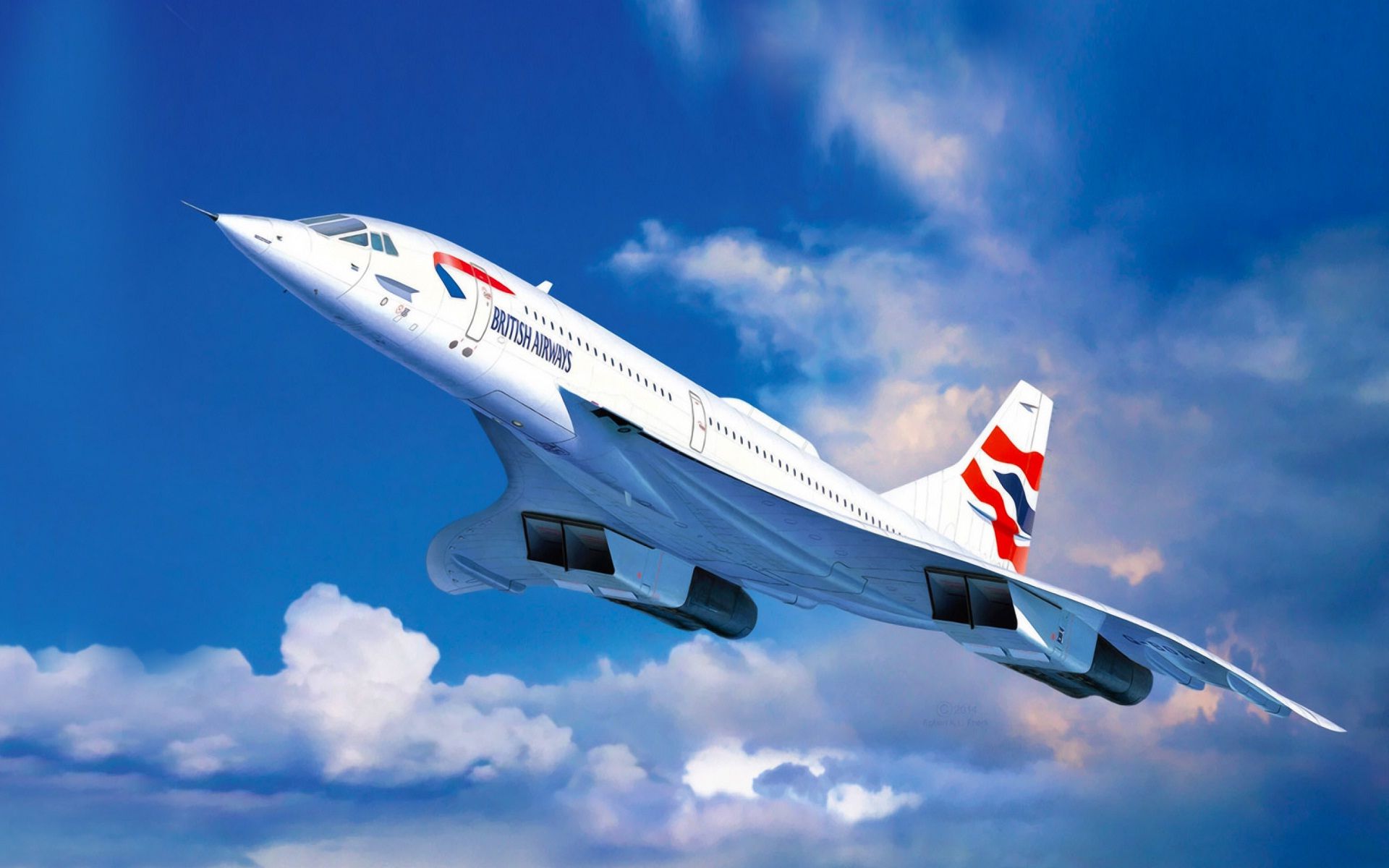 Concorde British Airways in volo, 1920x1200 WUXGA, Laptop