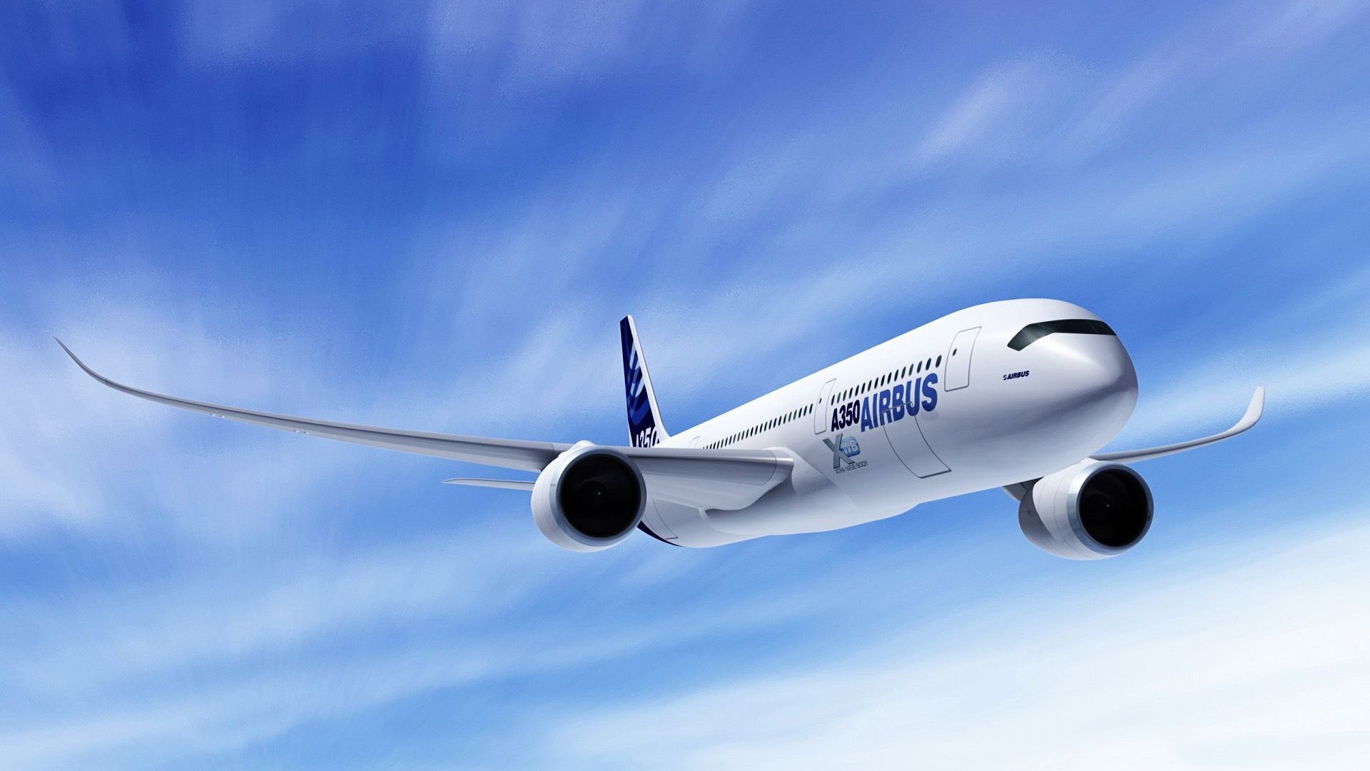 Aereo Airbus bianco in volo, 1920x1080 Full HD, PC