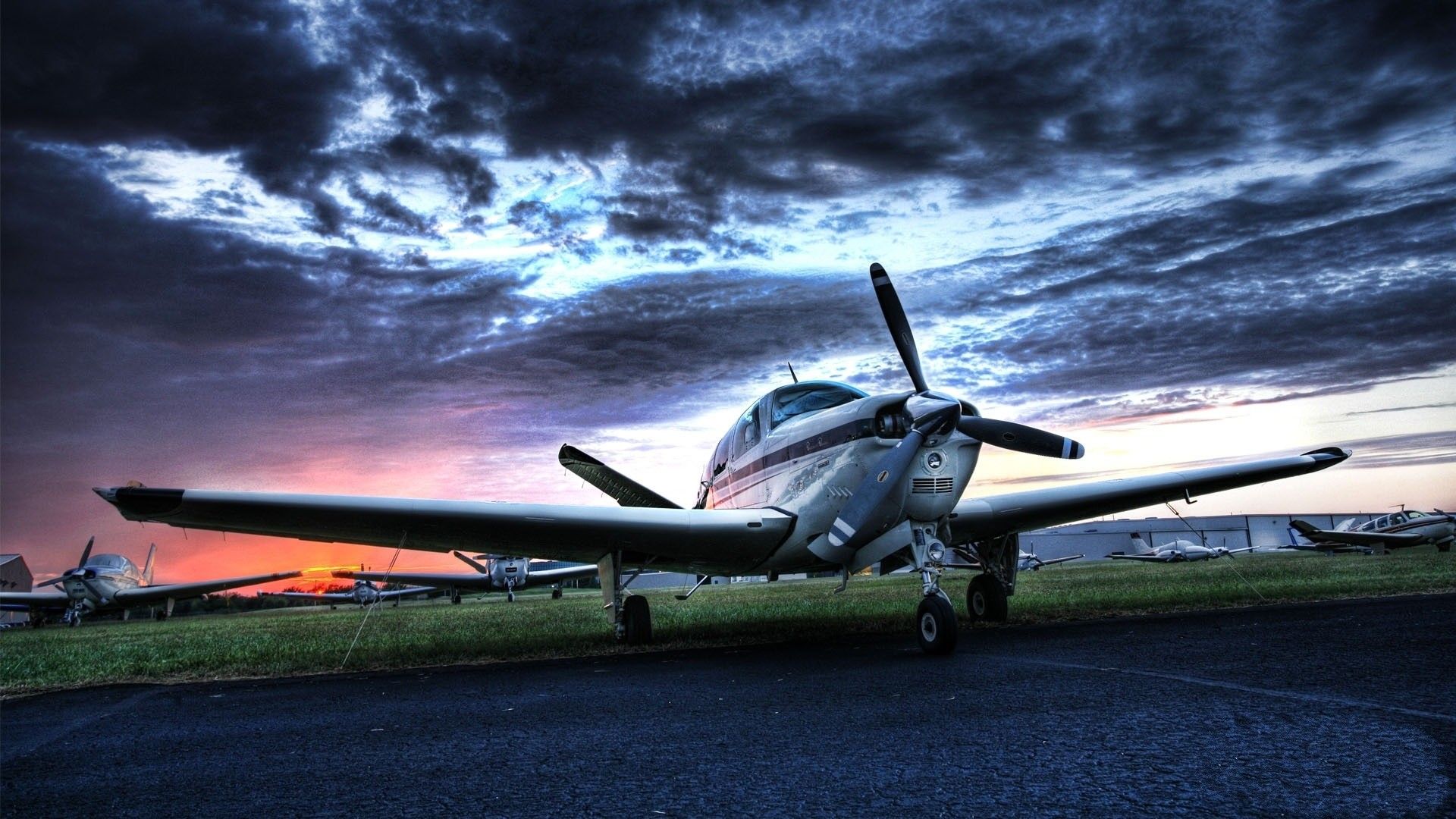 Aereo elica al tramonto, 1920x1080 Full HD 1080p, PC Desktop