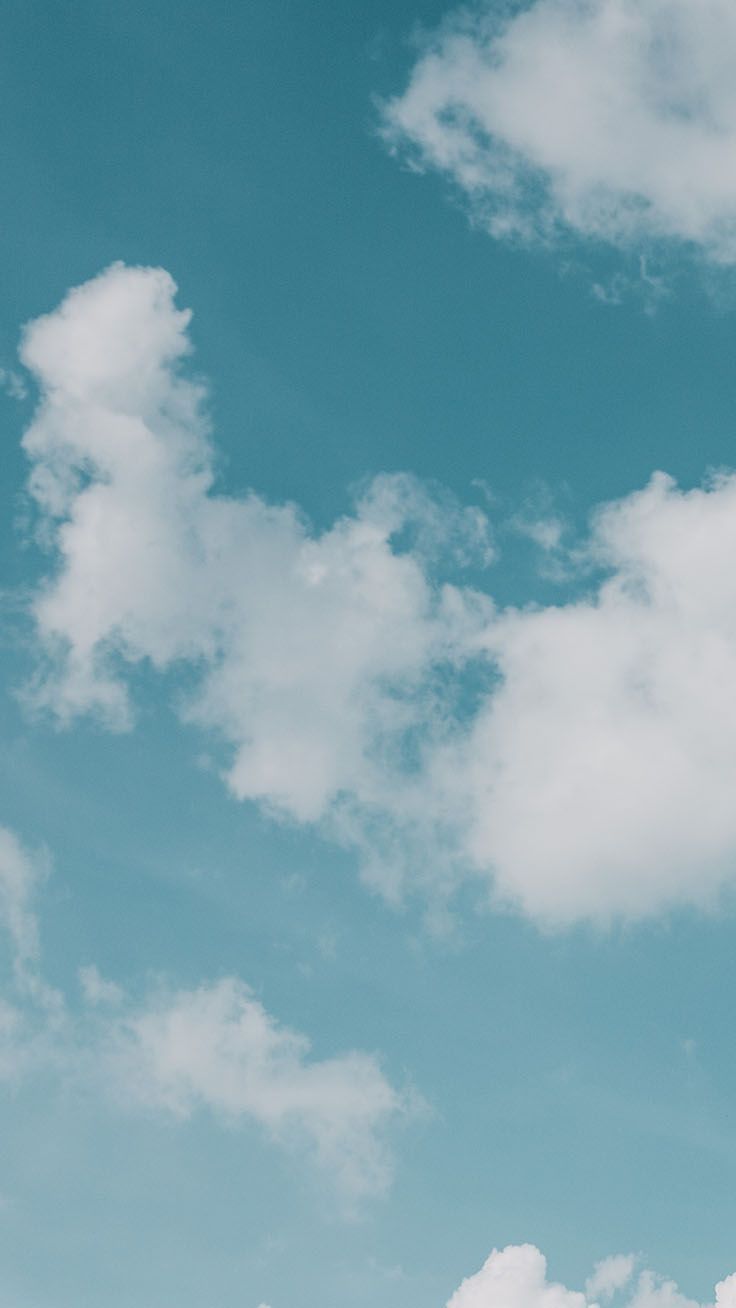 Cielo azzurro con nuvole bianche, 736x1308 Verticale, Mobile