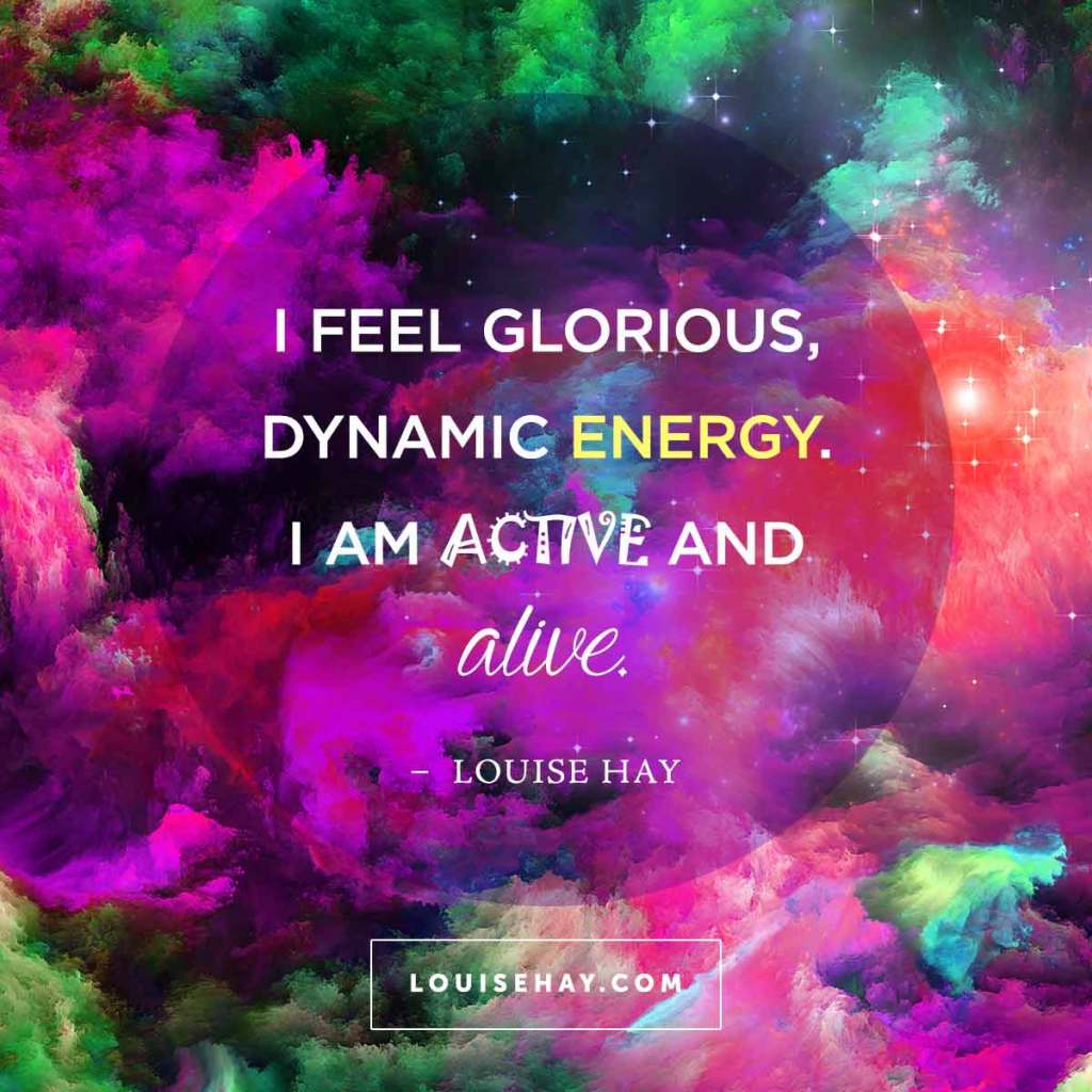 Citazione Louise Hay nebulosa colorata, 1024x1024 HD, PC