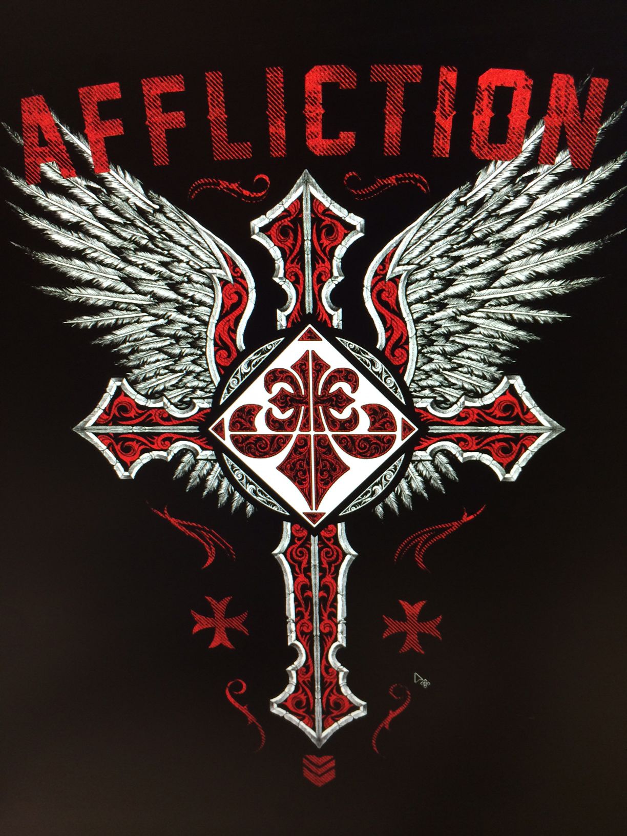 Croce alata logo Affliction, 1224x1632 Full HD Verticale, iPhone