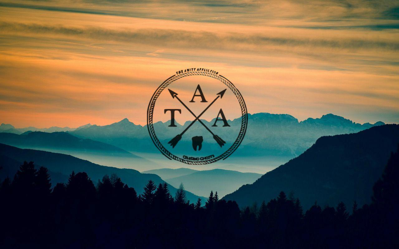 Logo The Amity Affliction montagne tramonto, 1280x800 720p, Laptop