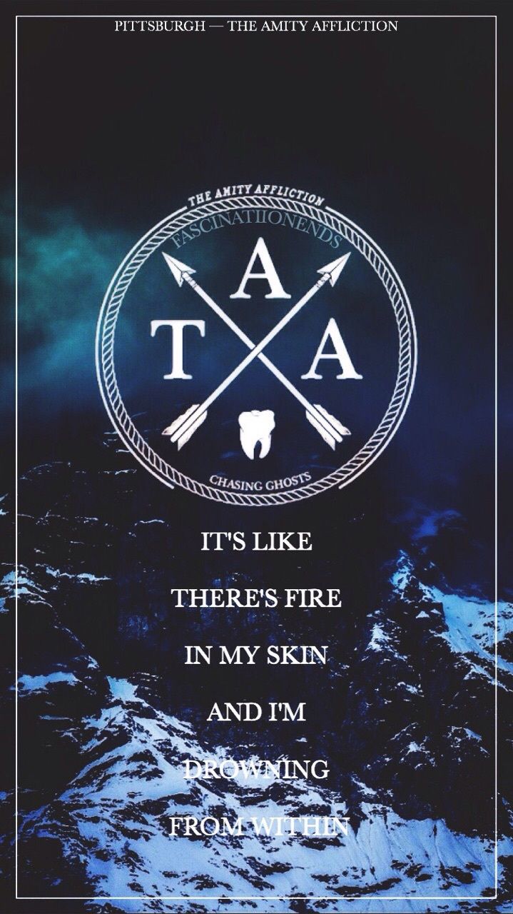 The Amity Affliction logo montagne, 719x1280 Verticale, Telefono