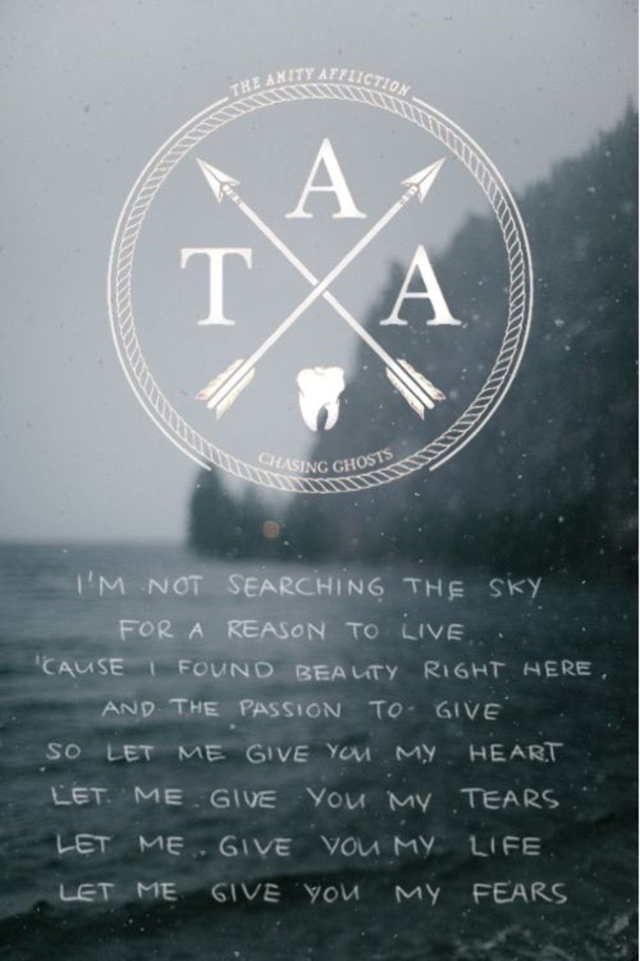 The Amity Affliction logo testo, 1280x1920 Verticale, Mobile