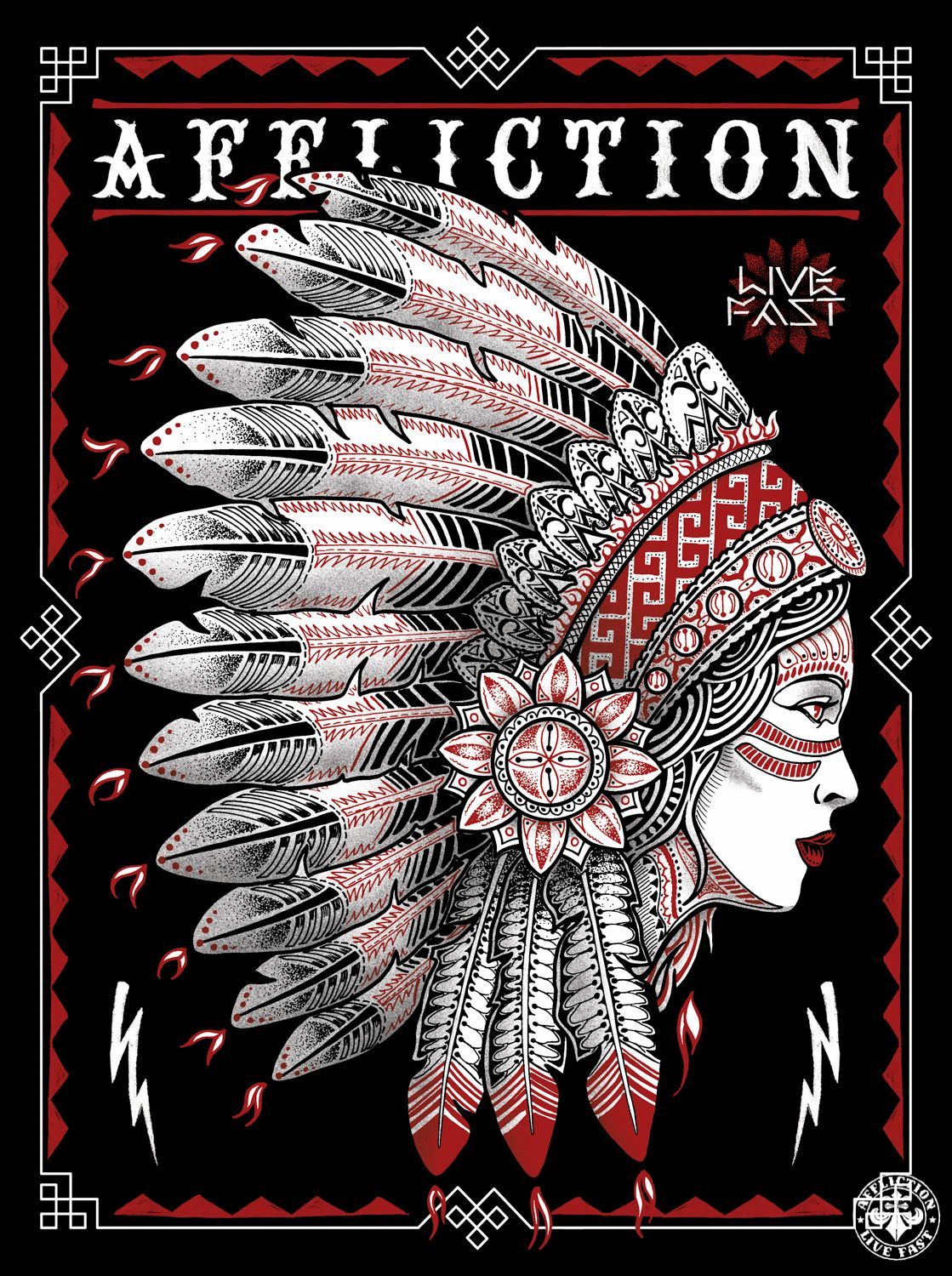 Copricapo indiano donna, poster Affliction, 1119x1500 Verticale, Telefono