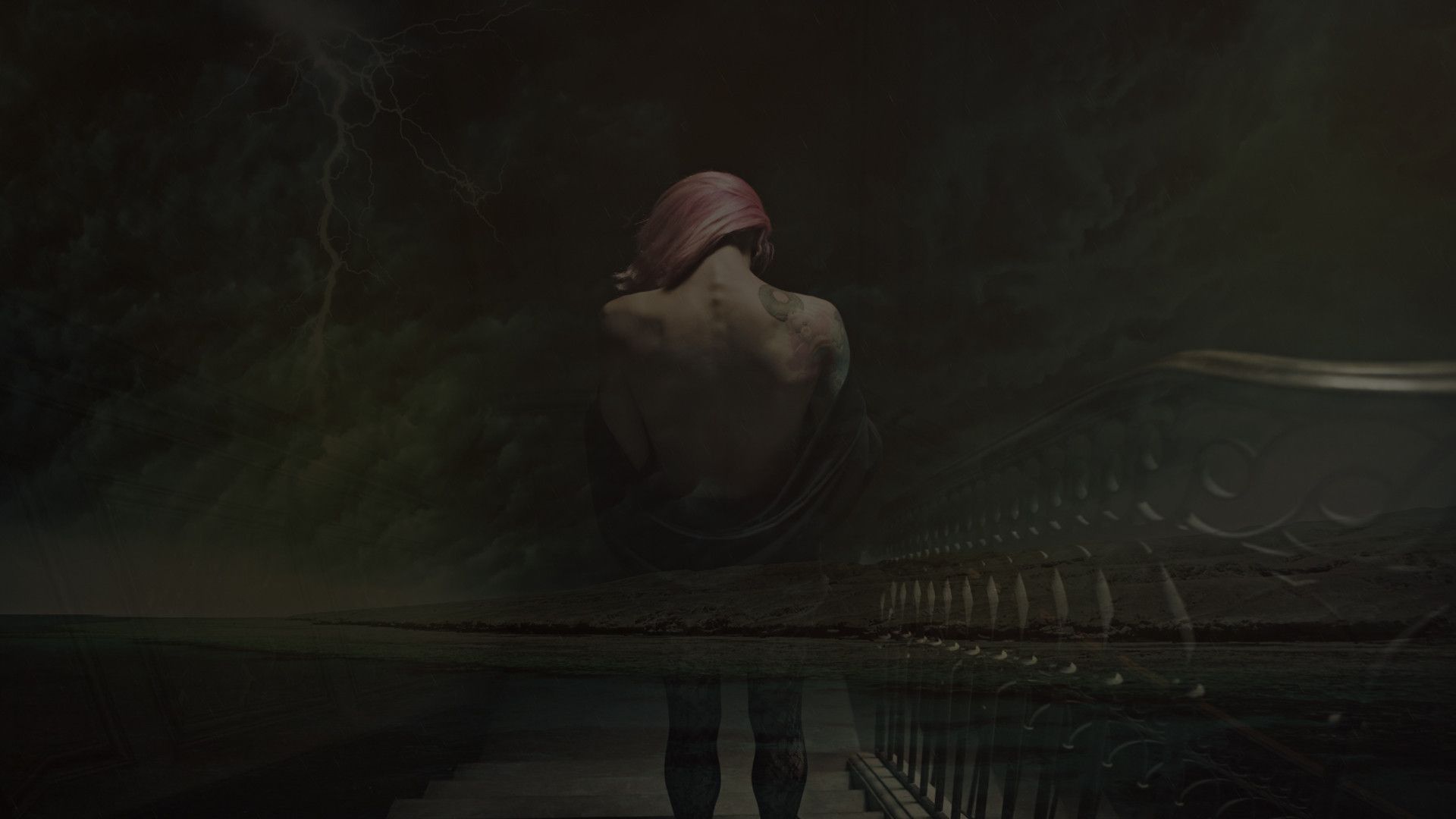 Figura oscura in ambiente cupo, 1920x1080 Full HD, Desktop
