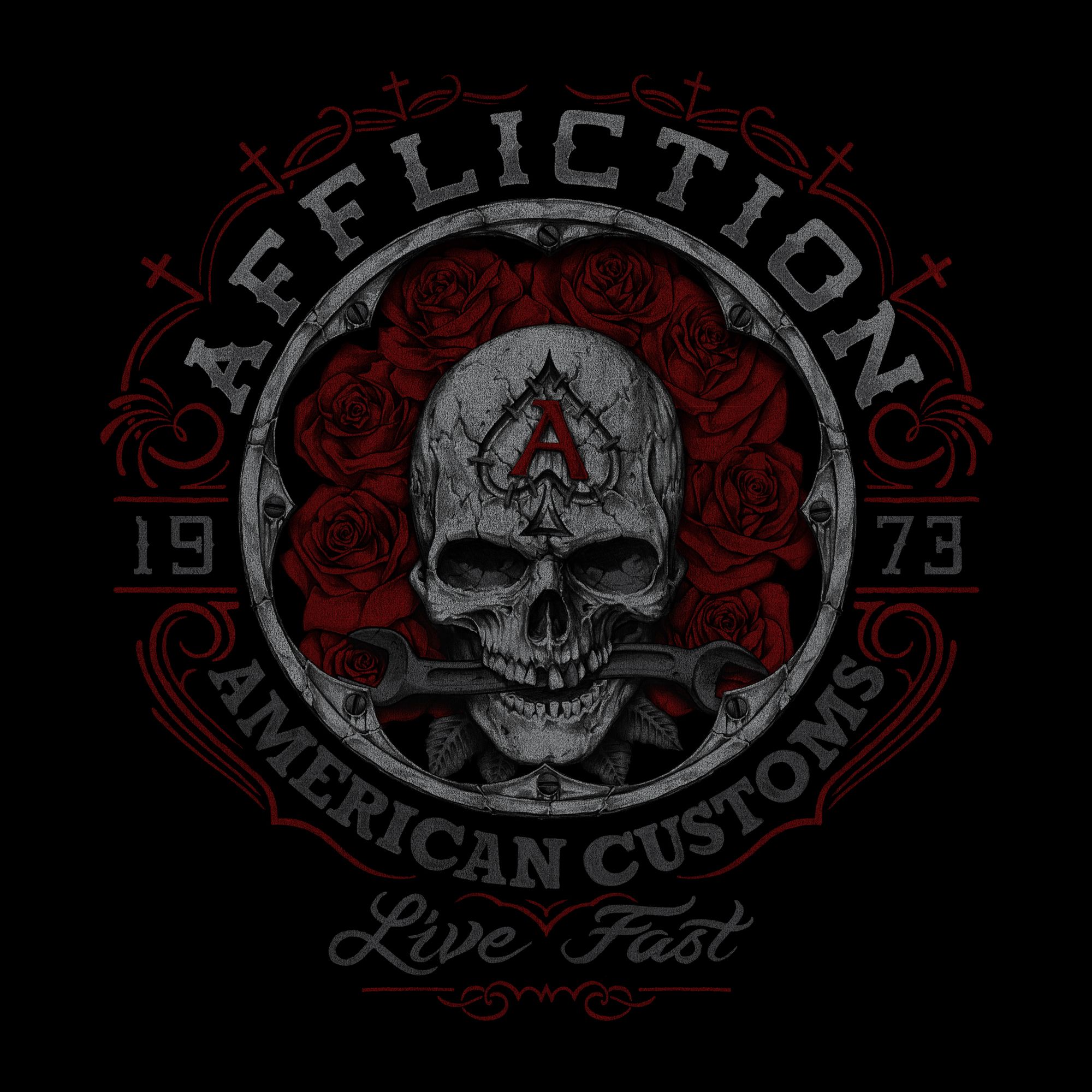 Teschio Affliction American Customs, 2000x2000 alta risoluzione, Desktop