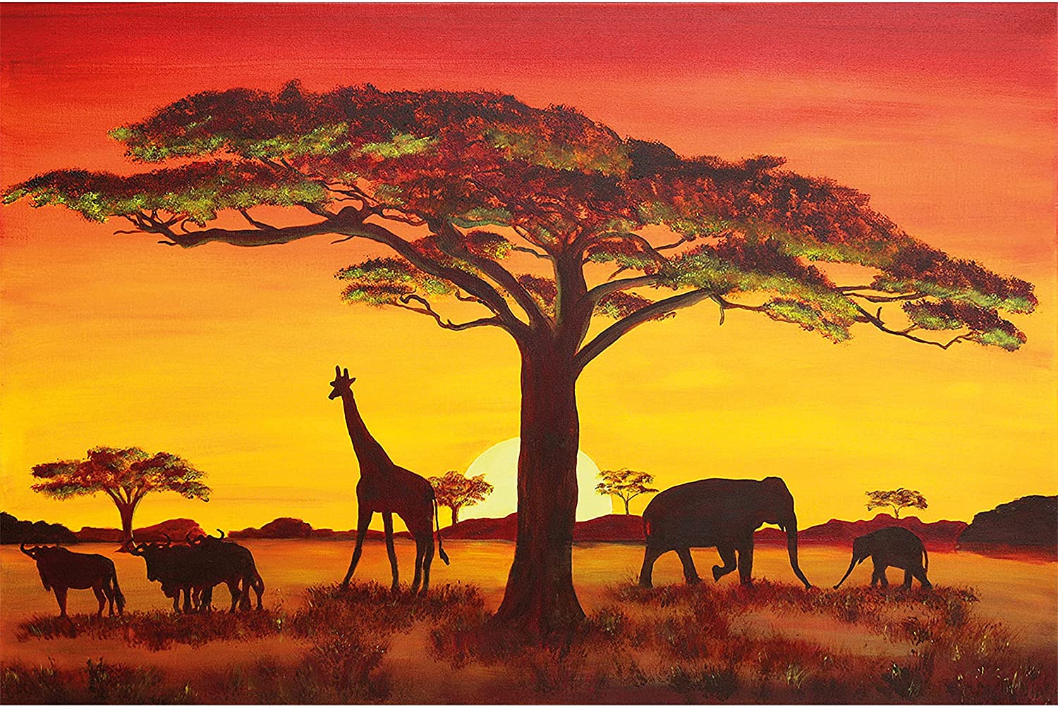 Savana africana tramonto animali, 1500x1006 HD, Desktop