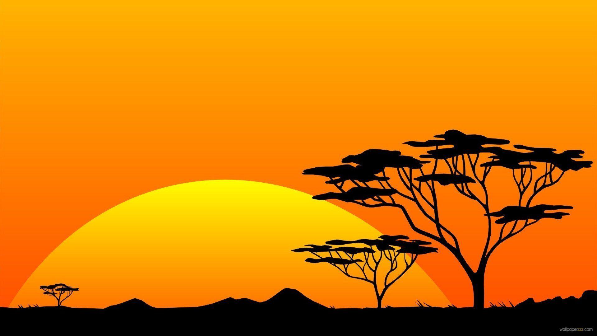 Alba africana con acacie, 1920x1080 Full HD 1080p, PC Desktop
