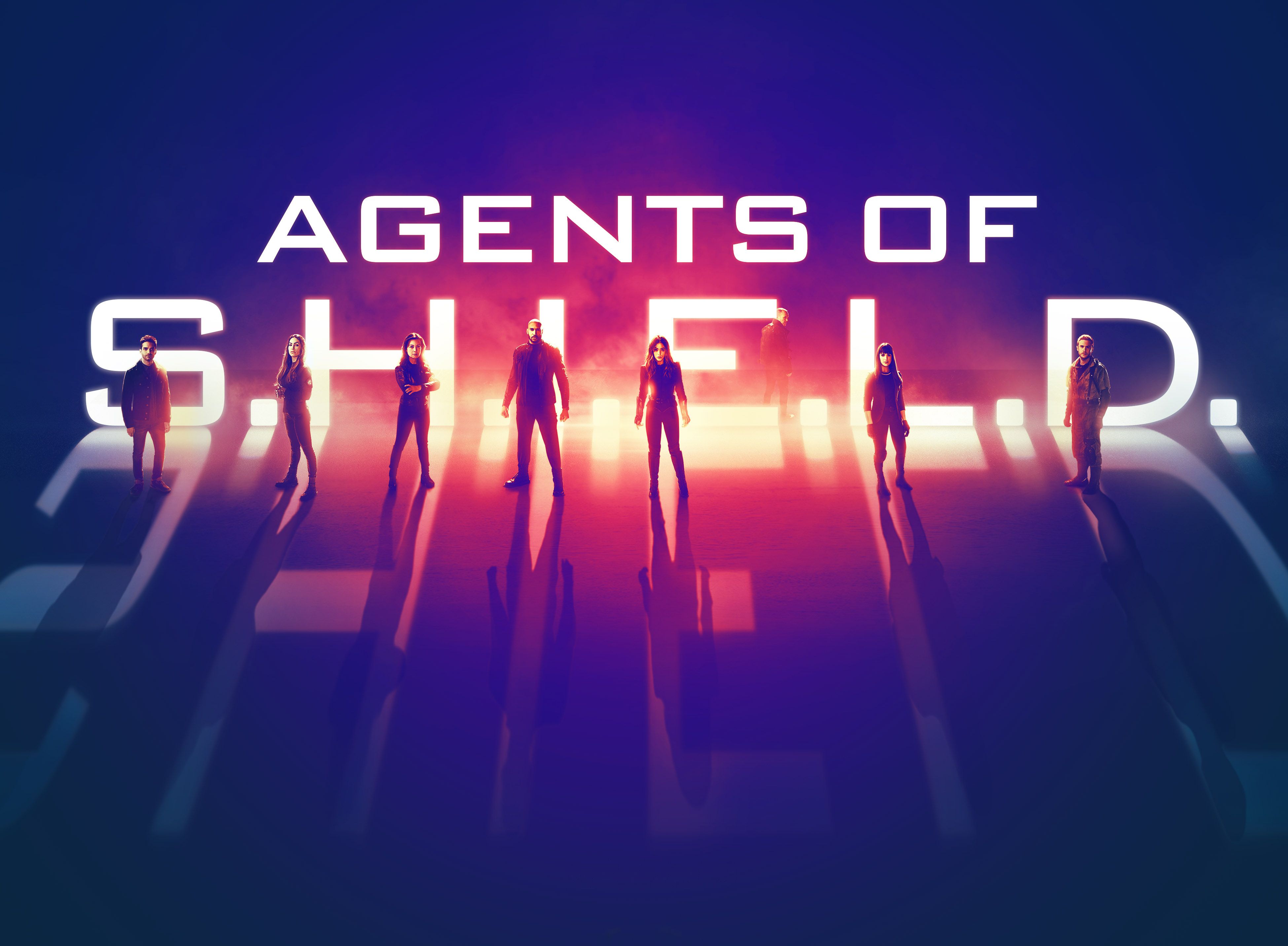 Agents of SHIELD logo personaggi, 3900x2864 UHD, Monitor 4K