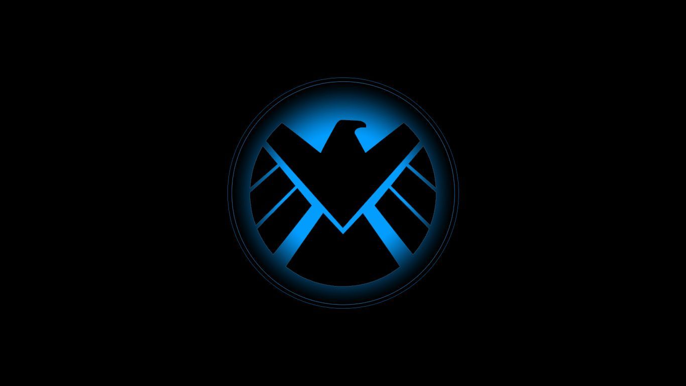 Logo SHIELD aquila blu, 1366x768 HD, PC Desktop