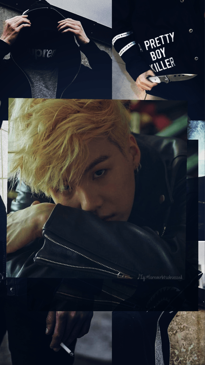 Agust D collage capelli biondi, 719x1280 Verticale, OnePlus